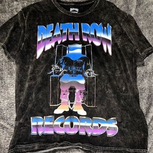 Death Row T Shirt Acid Wash